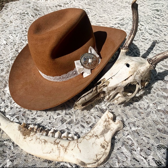 Free People Accessories - ✨Upcycled Vintage Cowgirl Hat✨